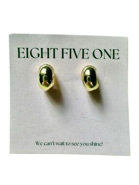 Eight Five One Gold Fill Chunky Hoops NEW!